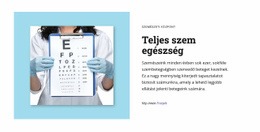 Teljes Szem Egészség – Prémium Elemek Sablon