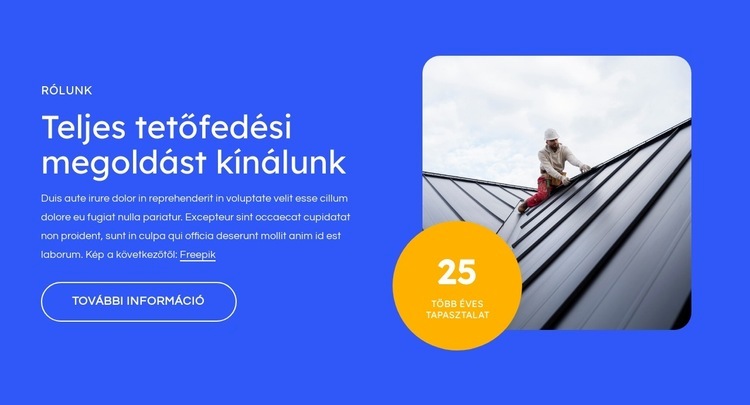 Komplett tetőfedési megoldás Sablon