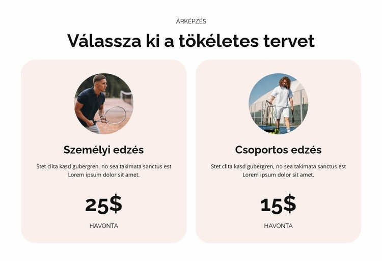 A tenisz művészete Sablon