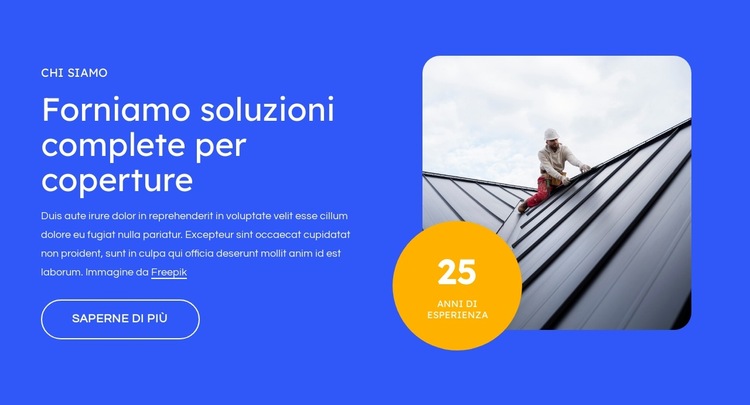 Soluzione completa per coperture Modello di sito Web