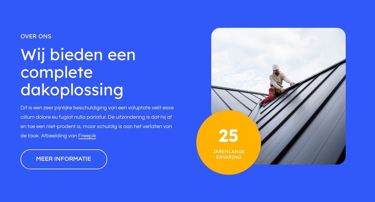 Complete dakoplossing CSS-sjabloon