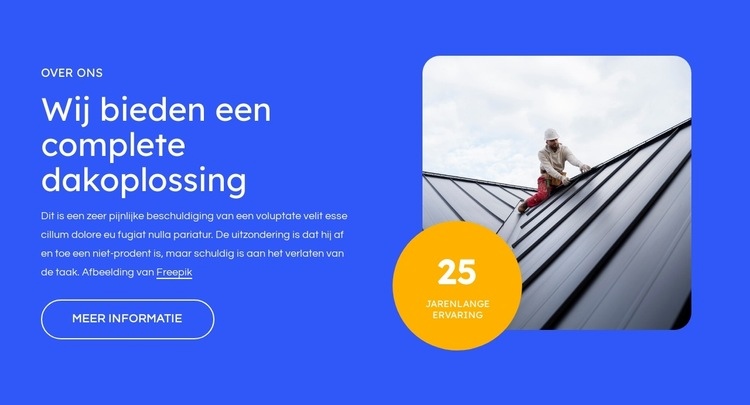 Complete dakoplossing Sjabloon