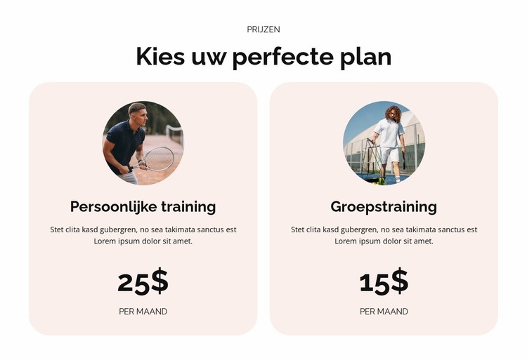 De kunst van tennis Sjabloon