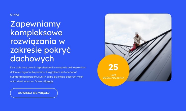 Kompleksowe rozwiązania dachowe Szablon HTML