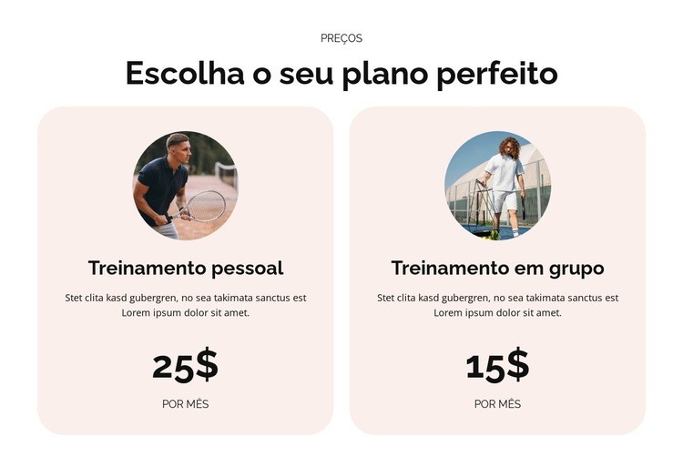 A Arte do Tênis Landing Page