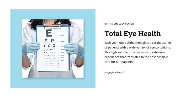 Total eye health Squarespace Template Alternative