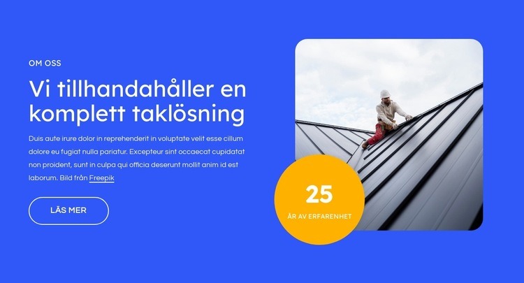 Komplett taklösning Mall