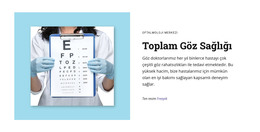 Toplam Göz Sağlığı - HTML Sayfası Şablonu