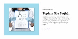 Toplam Göz Sağlığı - Bir Sayfalık Şablon