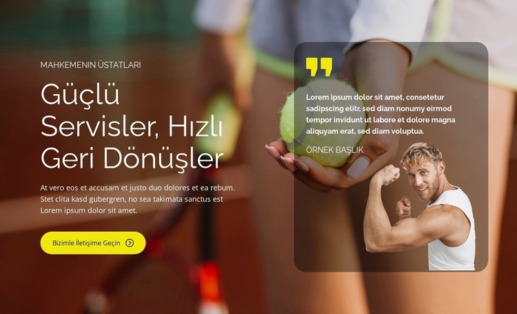 Grand Slam Zaferi Bir Sayfa Şablonu