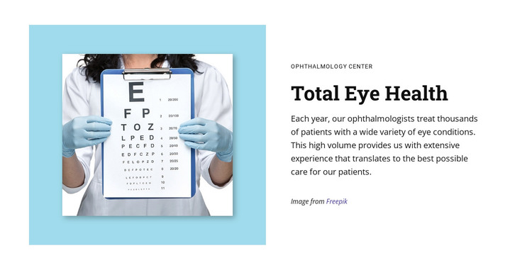 Total eye health Web Design