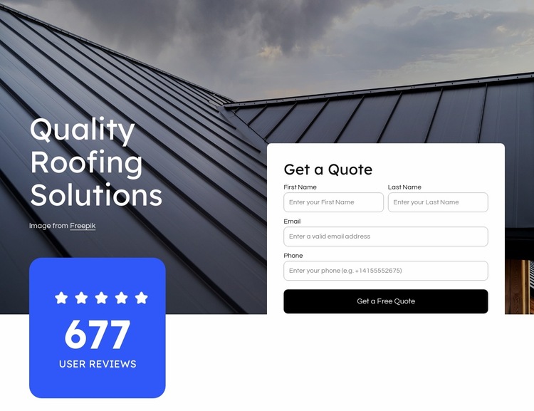 We provide roofing solutions Website Builder Templates