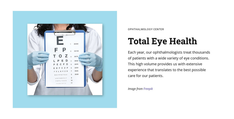 Total eye health Website Builder Software