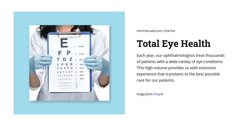 Total eye health Wix Template Alternative