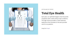 Premium WordPress Theme For Total Eye Health