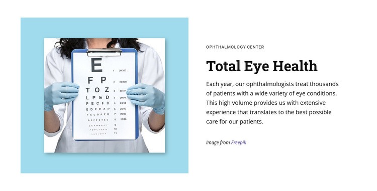 Total eye health Wysiwyg Editor Html 