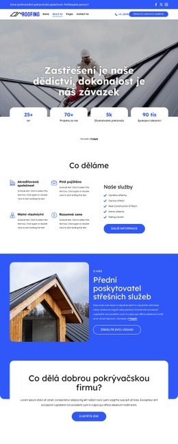 Výměna A Oprava Střechy – HTML Šablona Webových Stránek