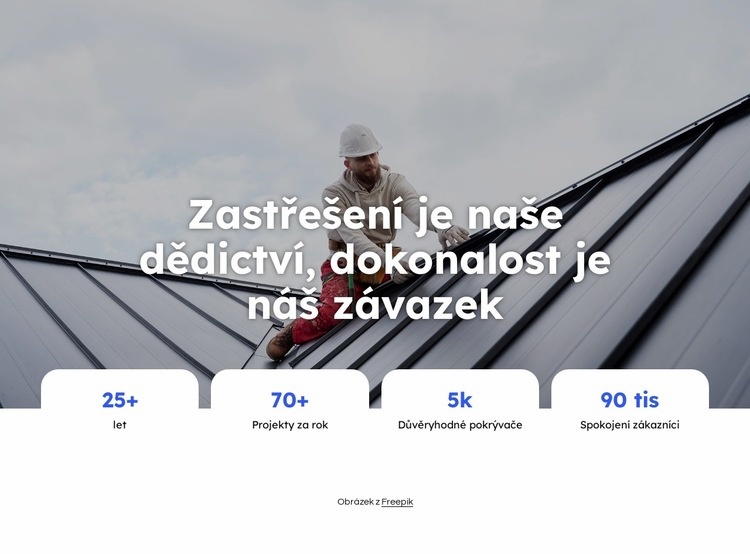 Firma zabývající se opravami střech Šablona webové stránky