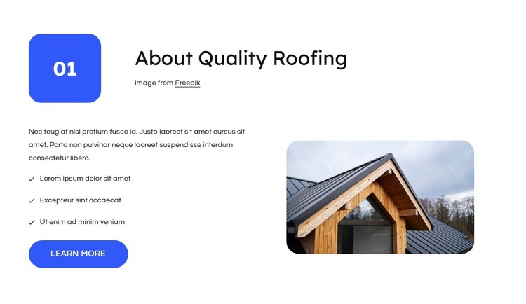 About roofing company CSS Template