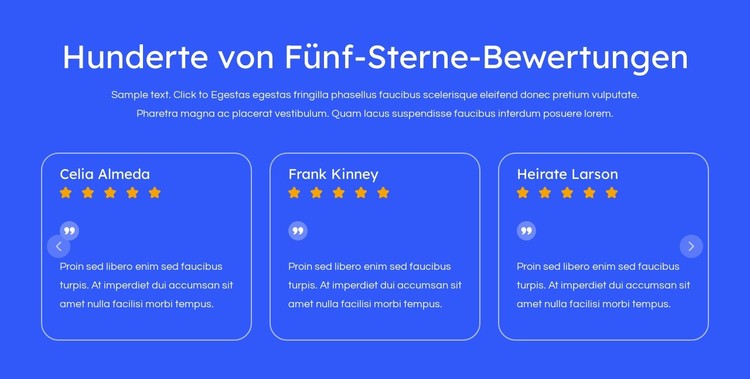 Fünf-Sterne-Bewertungen CSS-Vorlage