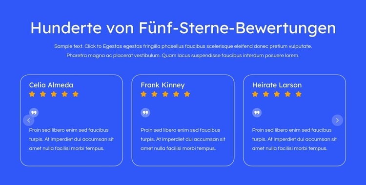 Fünf-Sterne-Bewertungen HTML5-Vorlage
