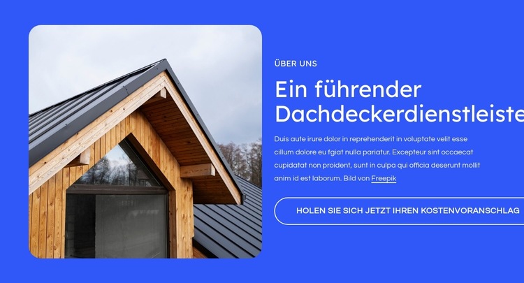 Anbieter von Dachdeckerdienstleistungen Website-Vorlage