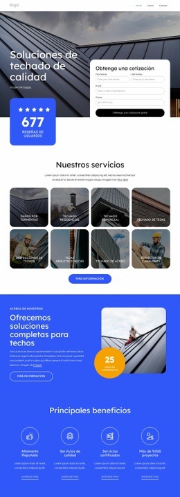 Free HTML Website Builder For Soluciones De Calidad Para Cubiertas