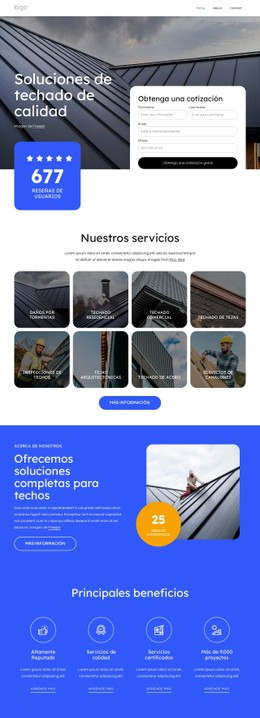 Soluciones De Calidad Para Cubiertas Plantilla De Cuadrícula CSS