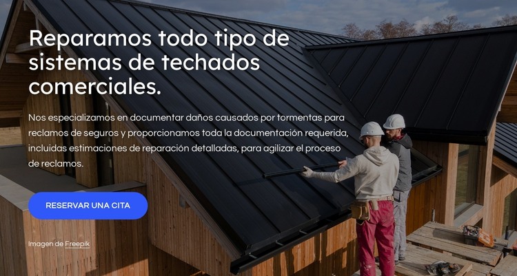 Reparación de techos Plantilla HTML