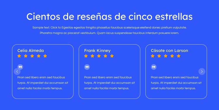 Reseñas de cinco estrellas Plantilla HTML