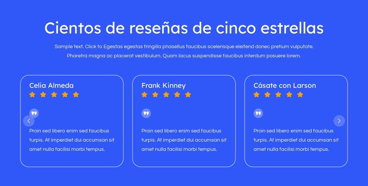 Reseñas de cinco estrellas Plantilla Joomla