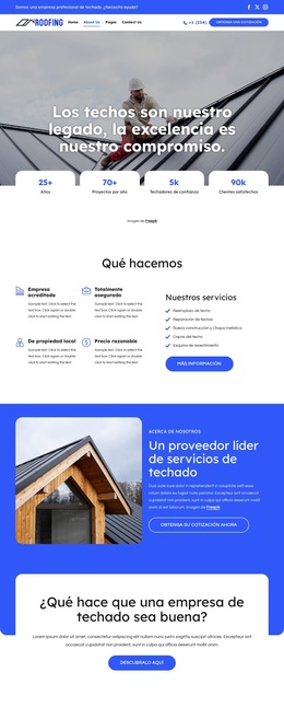 Reemplazo y reparación de techos Temas de WordPress