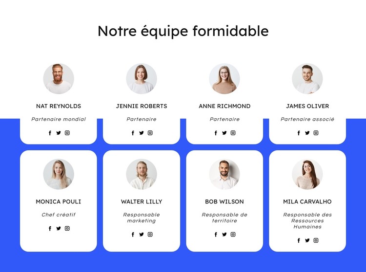 Equipe de l'entreprise de couverture Modèle CSS