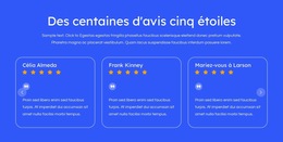 Avis Cinq Étoiles - Thème CSS Gratuit