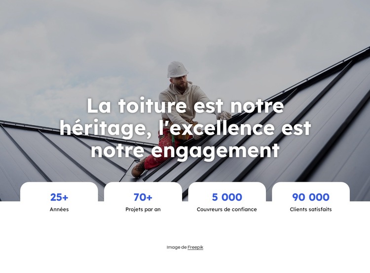 Entreprise de réparation de toiture Modèle de site Web