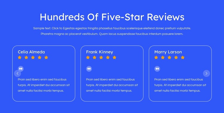 Five-stars reviews HTML Template
