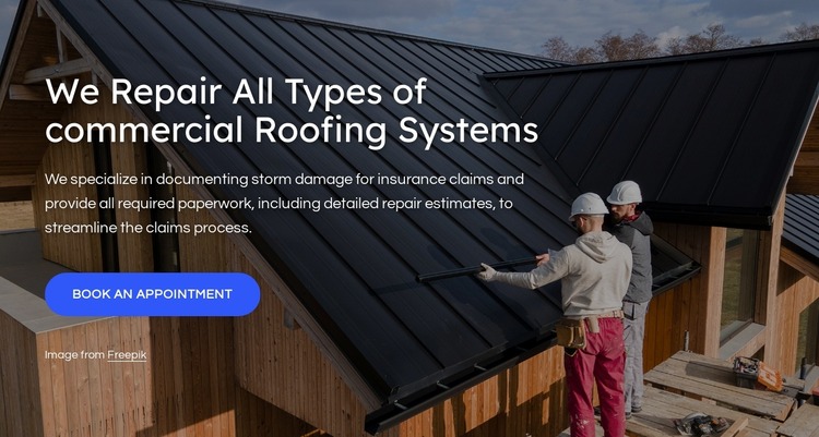 Roof repairs Html Website Builder