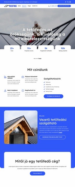 Tetőcsere és javítás HTML Sablonok