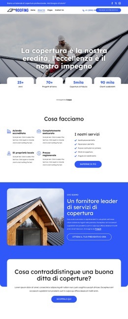 Sostituzione E Riparazione Del Tetto - Semplice Modello Di Sito Web
