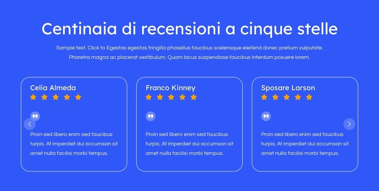 Recensioni a cinque stelle Modello Joomla