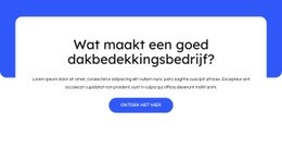 Commerciële Dakbedekking, Metalen Daken - Functionaliteit HTML5-Sjabloon