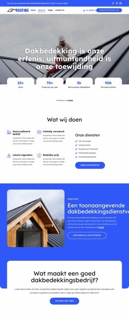 Dak Vervangen En Repareren - Aangepast Websiteontwerp