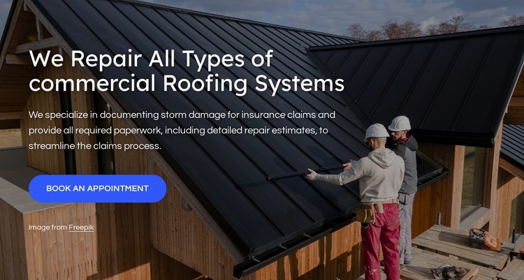 Roof repairs One Page Template