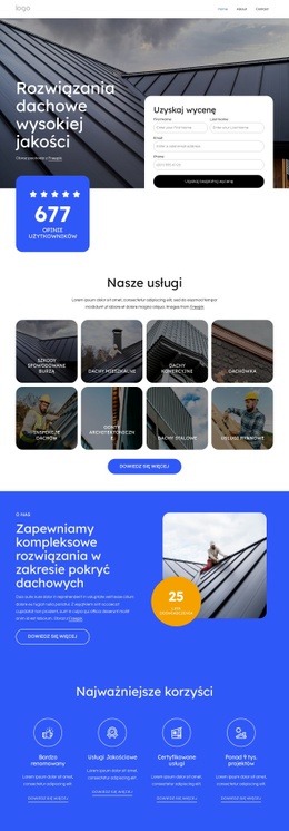 Free HTML Website Builder For Jakościowe Rozwiązania Dachowe