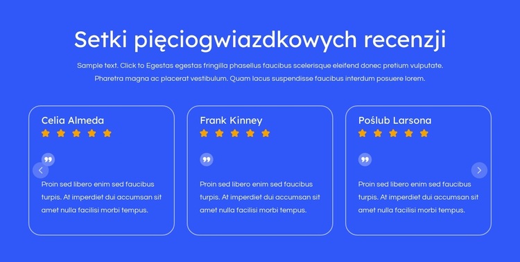 Recenzje pięciogwiazdkowe Motyw WordPress