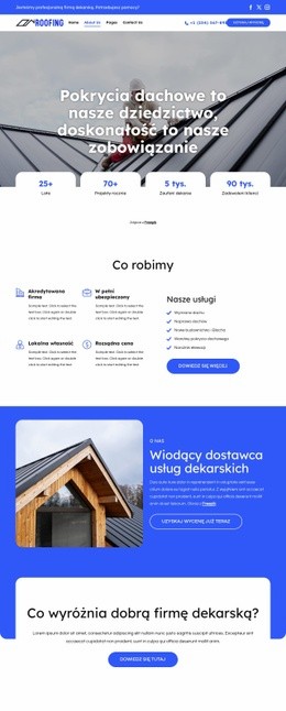 Wymiana I Naprawa Dachu – Pusty Szablon HTML5