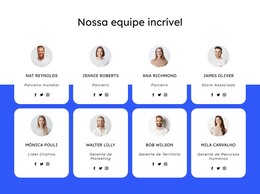 Equipe Da Empresa De Coberturas - Modelo De Página HTML