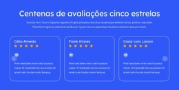 Avaliações Cinco Estrelas