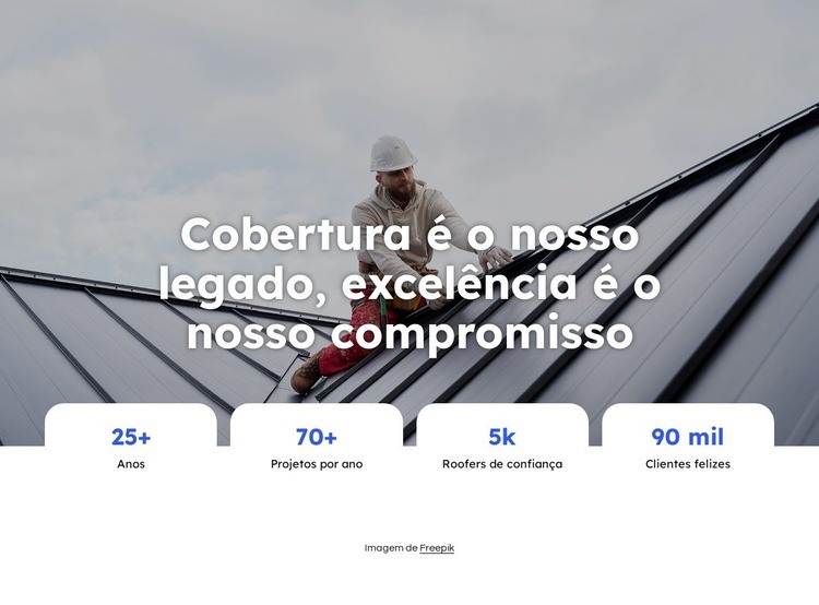 Empresa de reparos de telhados Landing Page