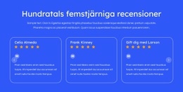 Femstjärniga Recensioner - Gratis Mall